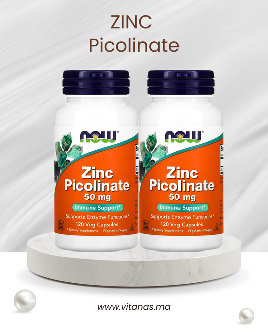 NOW Foods, Picolinate de zinc, 50 mg, 120 capsules végétales